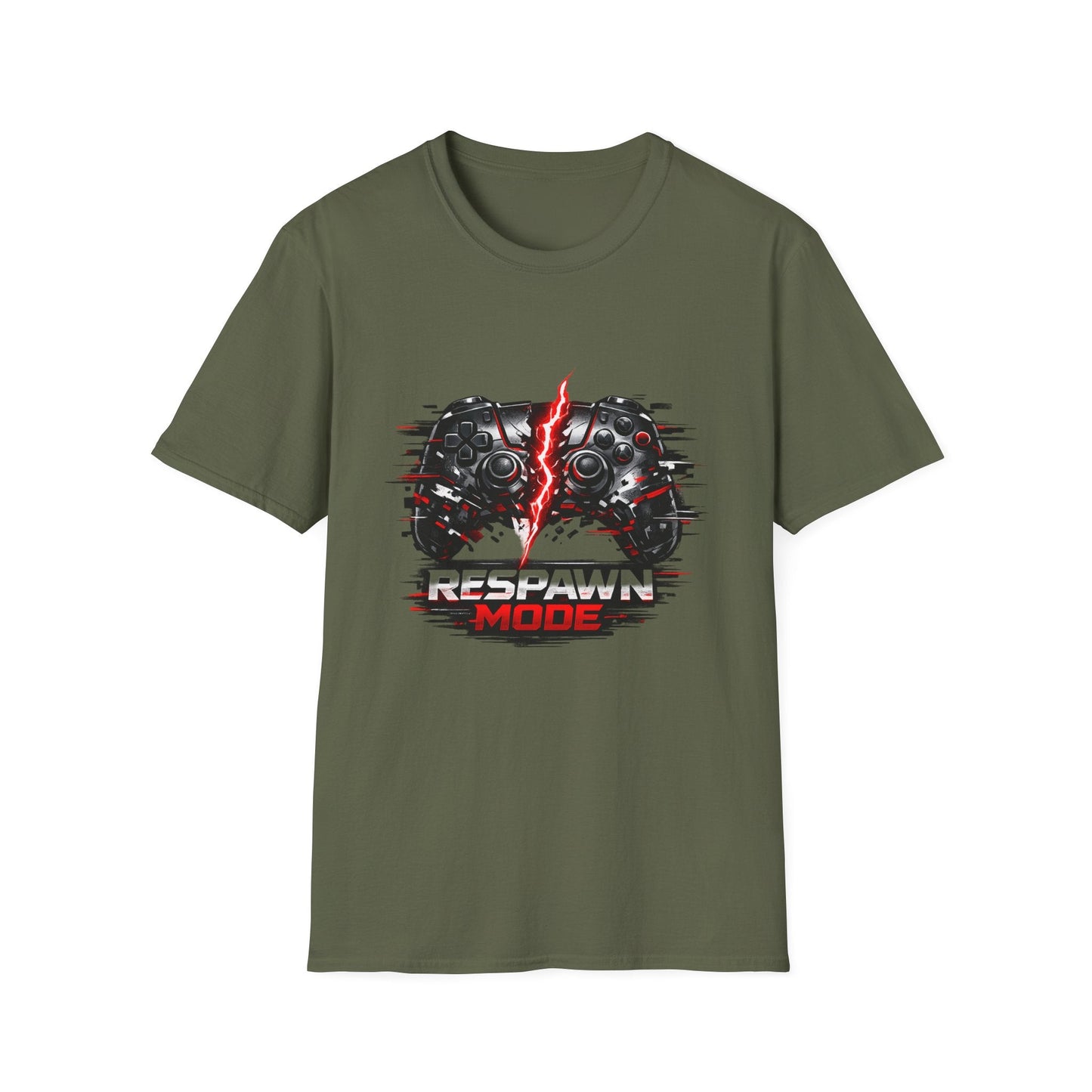 Respawn Mode Gaming T-Shirt — Retro Controller Design Printify