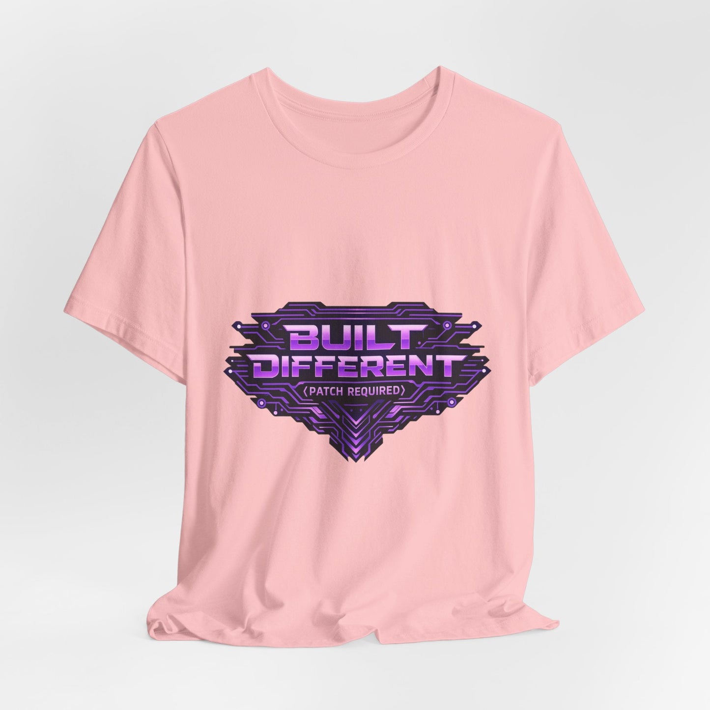 Built Different Tee — Retro Purple Gaming Graphic T-Shirt Printify