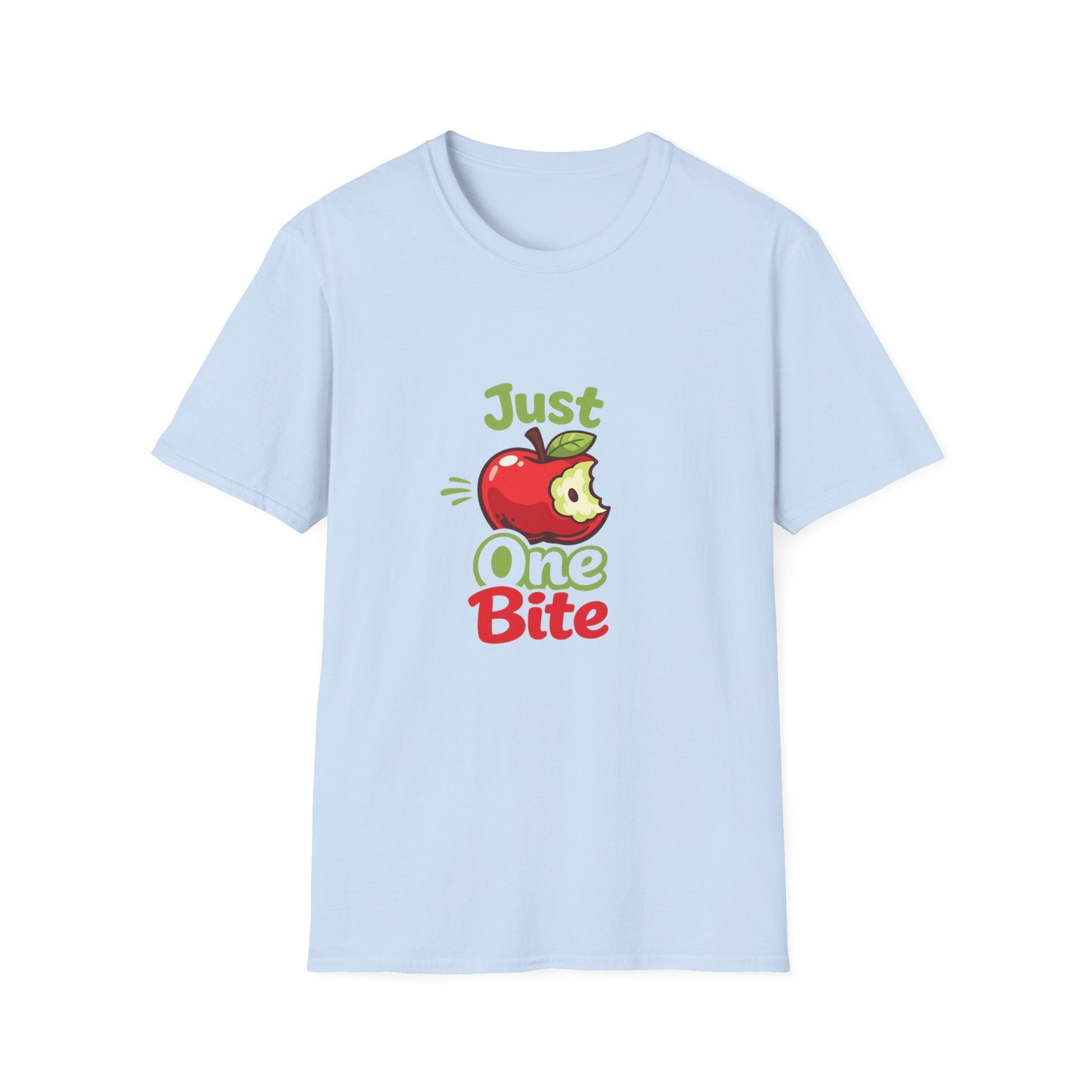 Just One Bite T-Shirt — Cute Apple Graphic Tee for Teachers & Foodies Printify