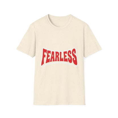 Fearless Graphic T-Shirt — Bold Red Typography Tee