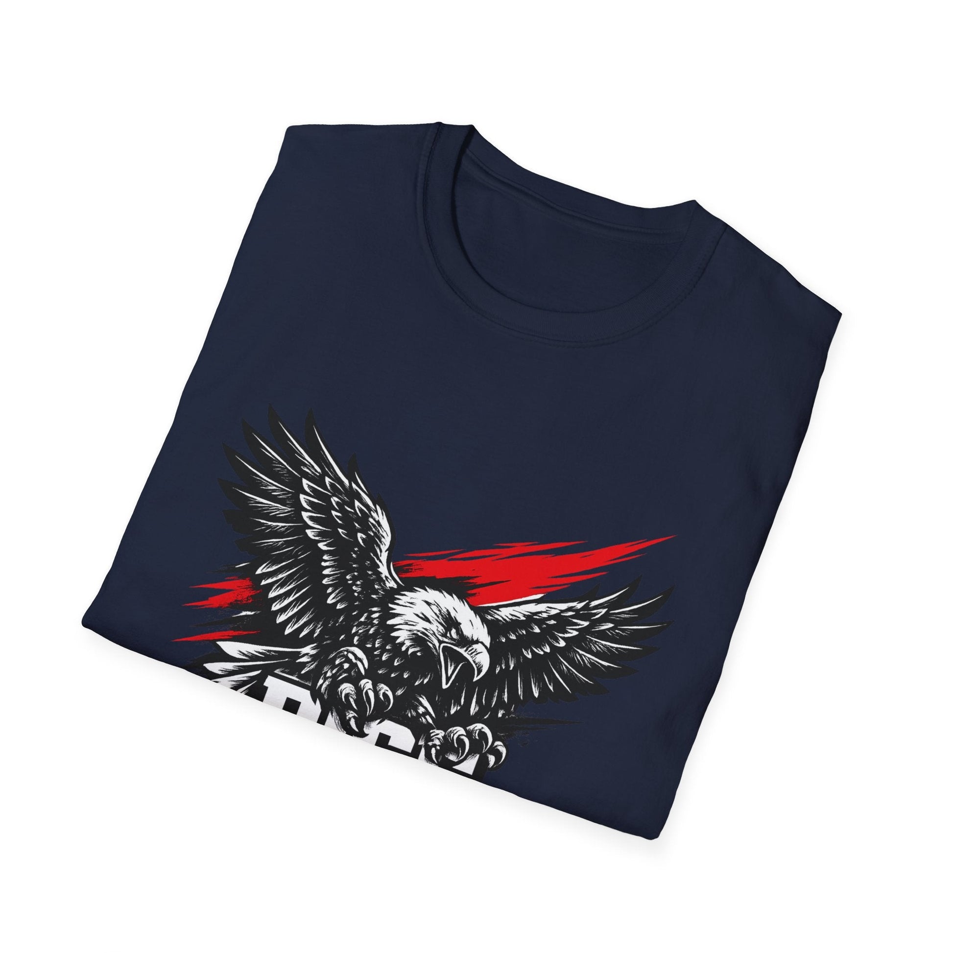 Rise Above Eagle T-Shirt — Patriotic Graphic Tee with Soaring Eagle Printify