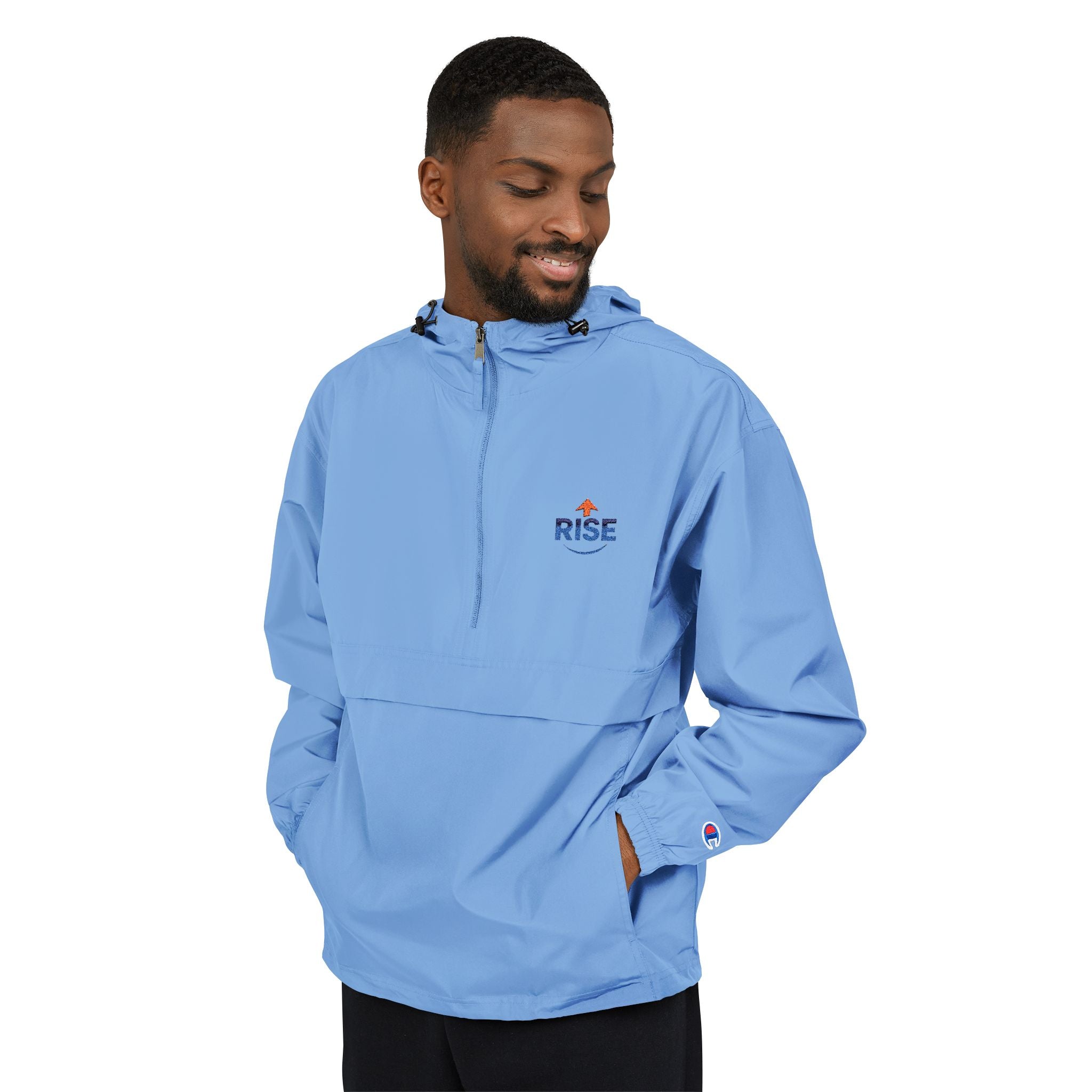 Packable Anorak Jacket – Lightweight Hooded Windbreaker with Small Chest Graphic