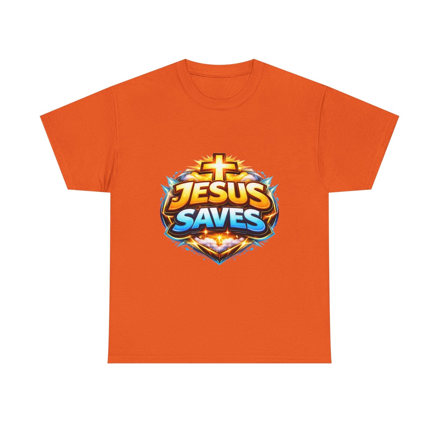 Jesus Saves T-Shirt for Men – Bold Faith Graphic Tee for Christians Printify