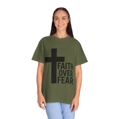 Faith Over Fear T-Shirt — Christian Cross Inspirational Tee Printify