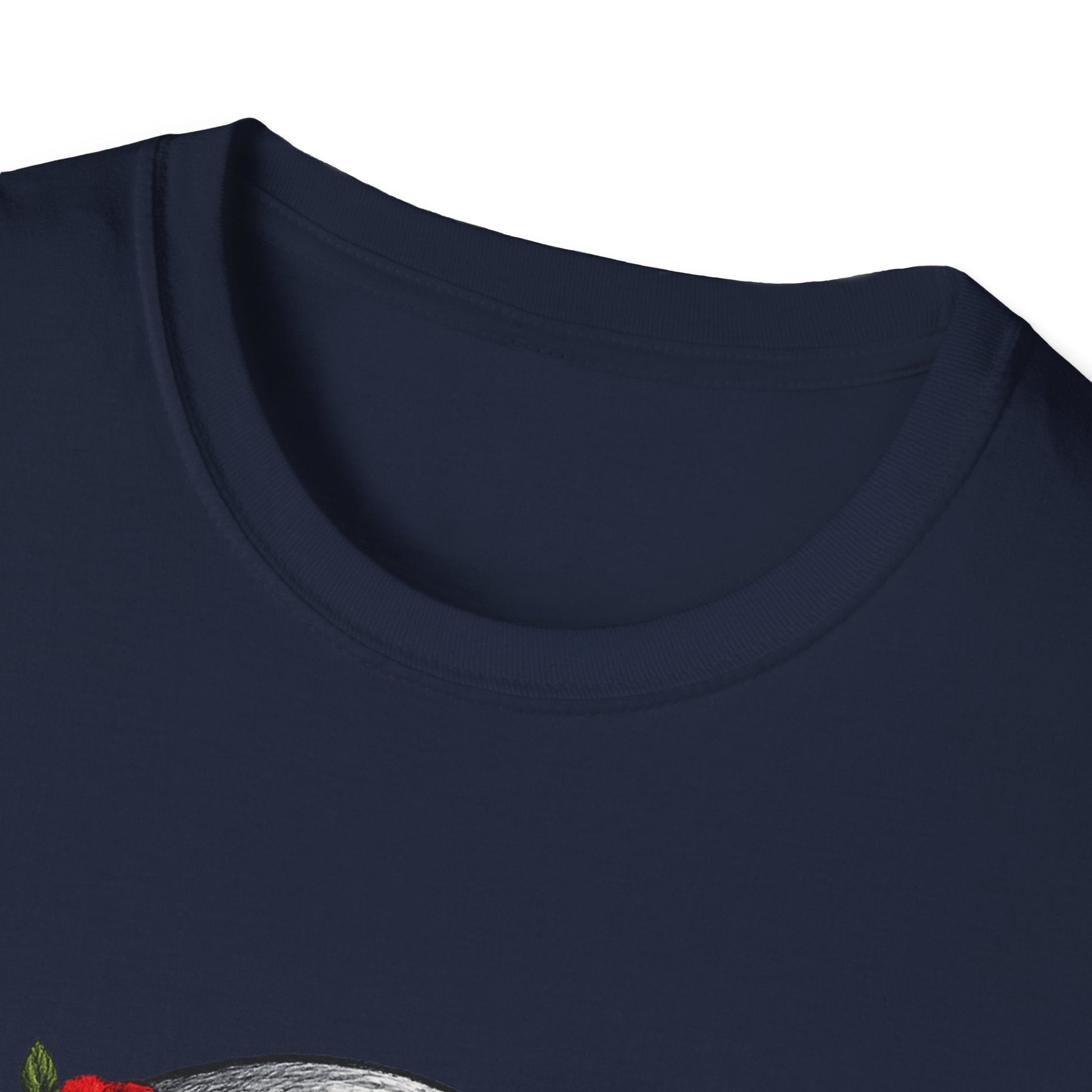 Floral Skull Tee — Gothic Rose Skull T-Shirt for Day of the Dead & Edgy Style Printify