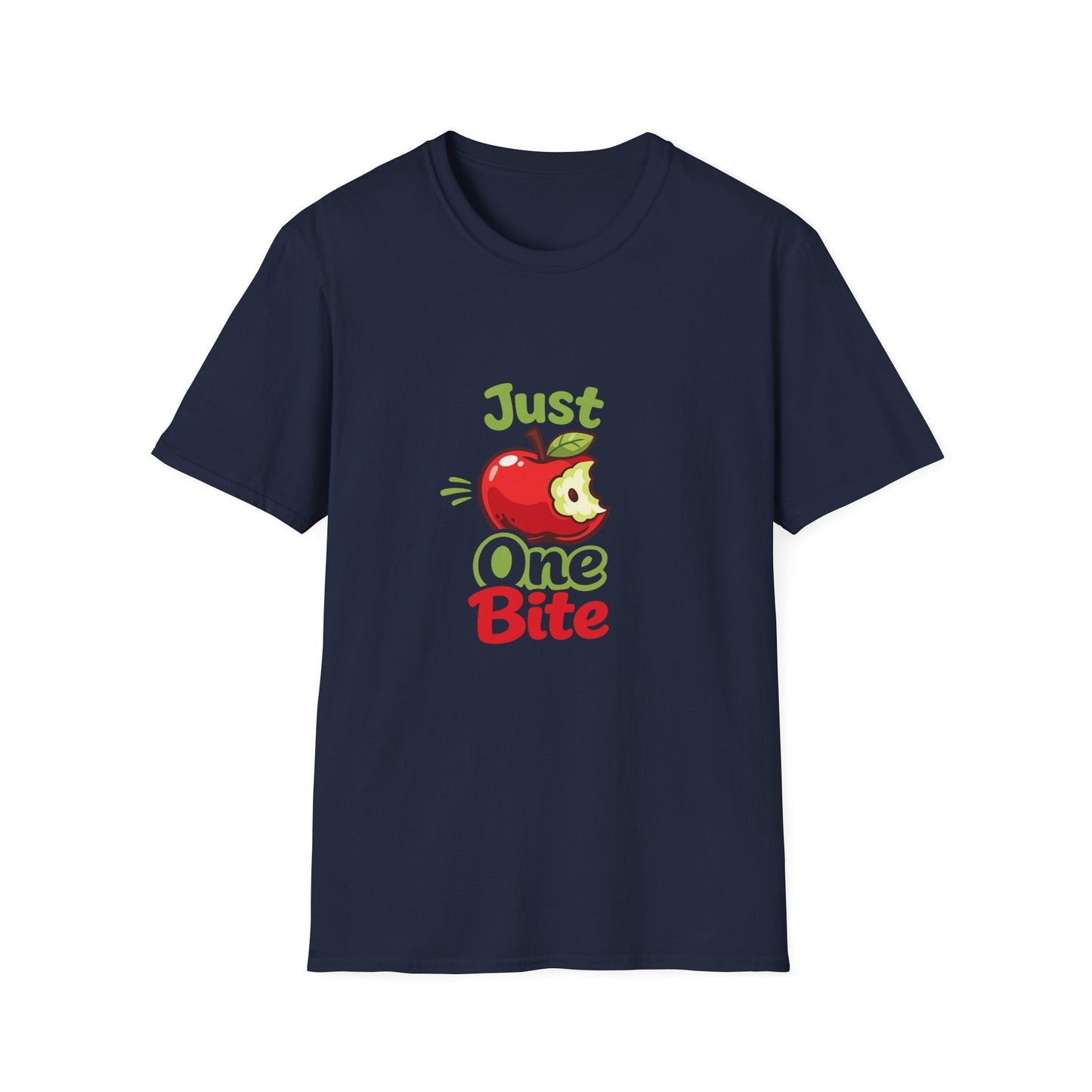 Just One Bite T-Shirt — Cute Apple Graphic Tee for Teachers & Foodies Printify