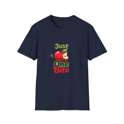 Just One Bite T-Shirt — Cute Apple Graphic Tee for Teachers & Foodies Printify