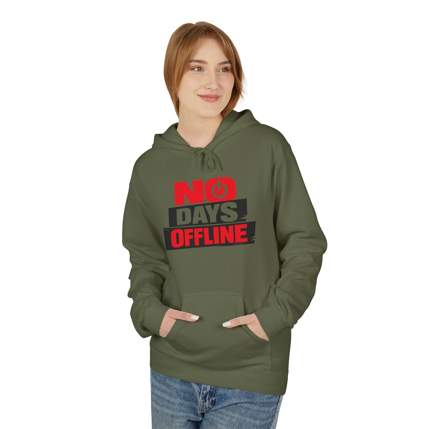 No Days Offline Hoodie — Gamer / Streamer Graphic Pullover Printify