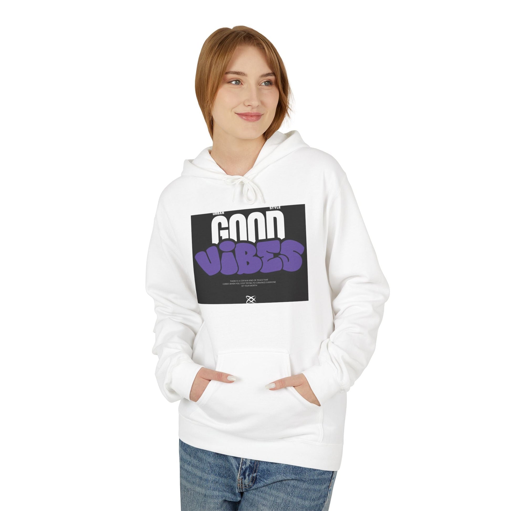 Good Vibes Hoodie — Retro Graffiti Streetwear Pullover Printify