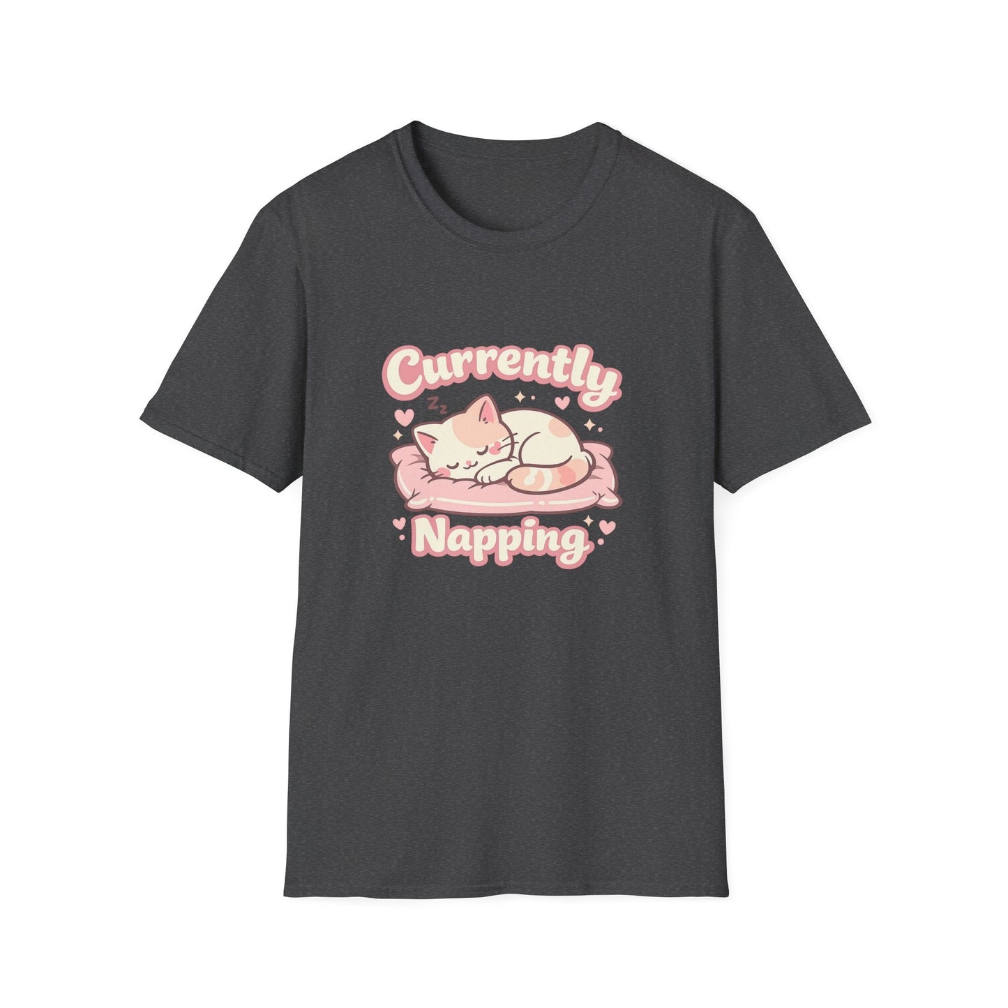 Cat Napping T-Shirt — Cute Sleeping Cat Tee for Cat Lovers Printify