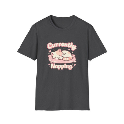 Cat Napping T-Shirt — Cute Sleeping Cat Tee for Cat Lovers Printify