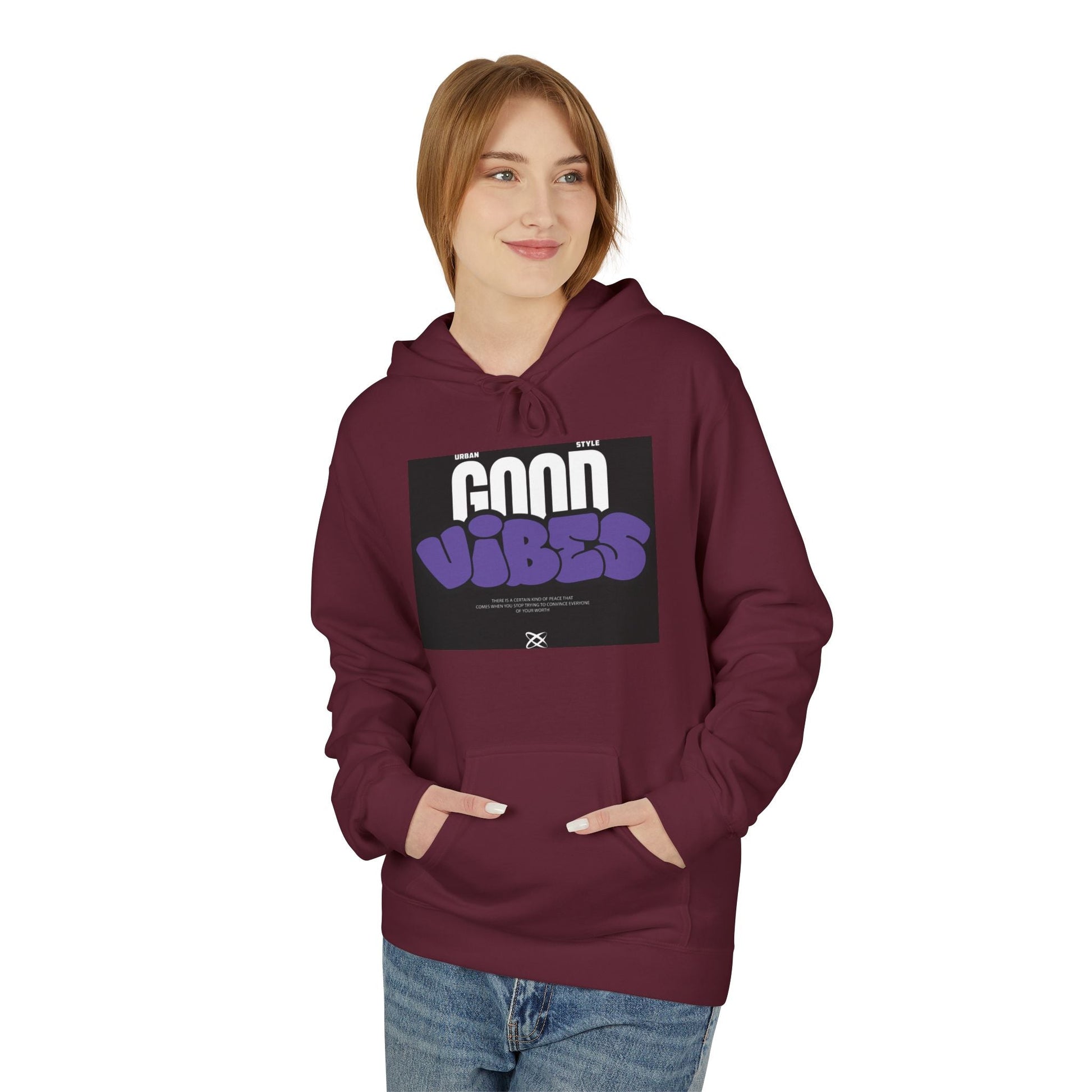 Good Vibes Hoodie — Retro Graffiti Streetwear Pullover Printify