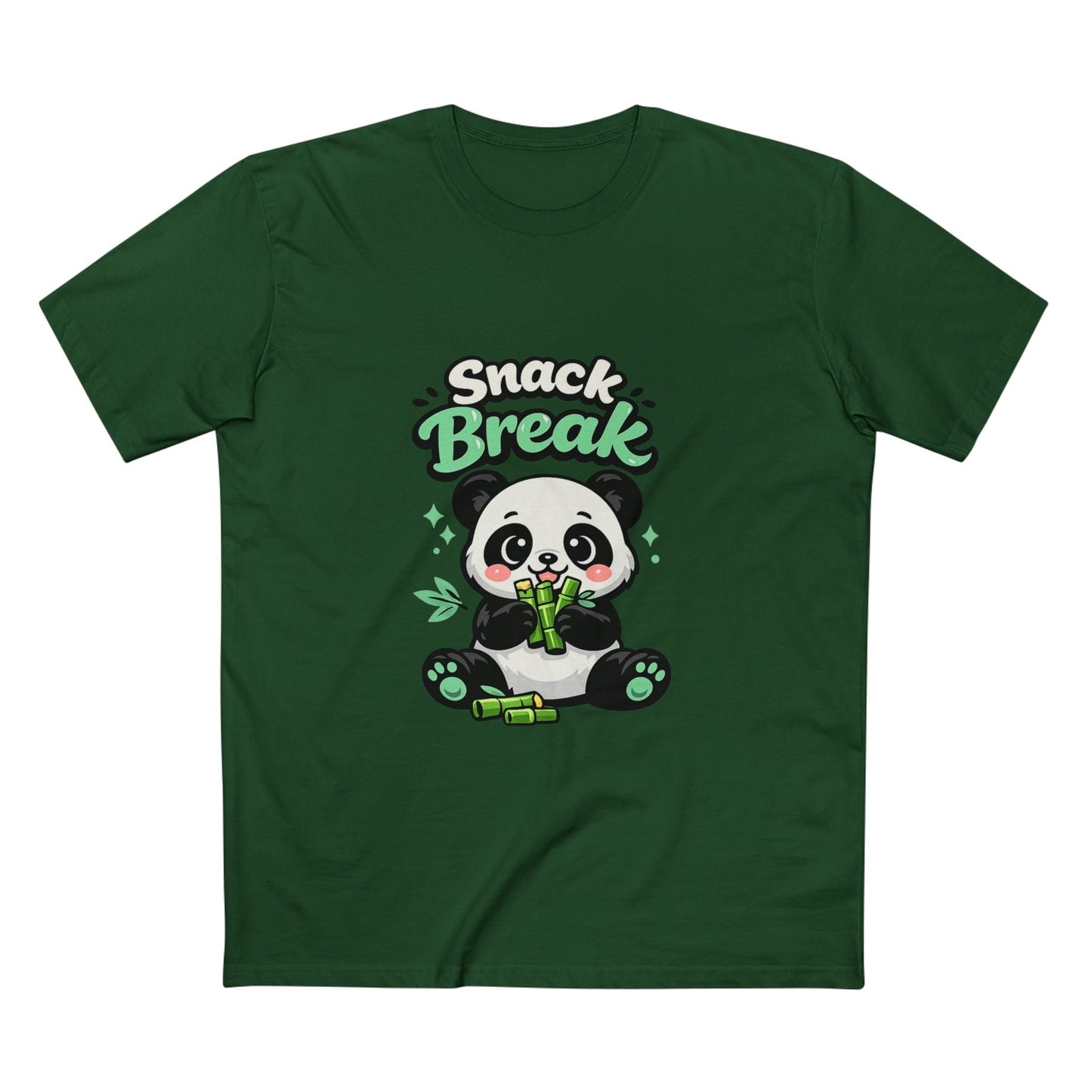 Snack Break Panda T-Shirt — Cute Panda Eating Bamboo Graphic Tee Printify