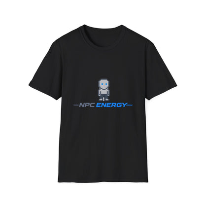 NPC Energy Pixel Robot T-Shirt — Retro Gamer Graphic Tee Printify