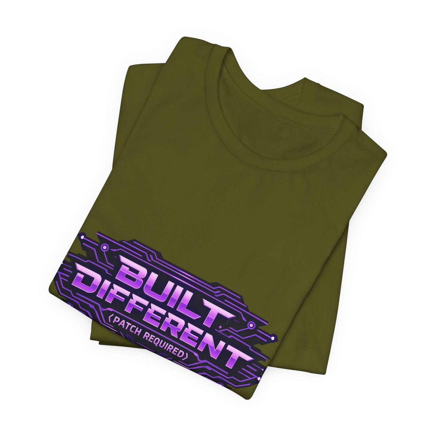 Built Different Tee — Retro Purple Gaming Graphic T-Shirt Printify