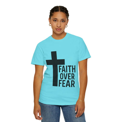 Faith Over Fear T-Shirt — Christian Cross Inspirational Tee Printify