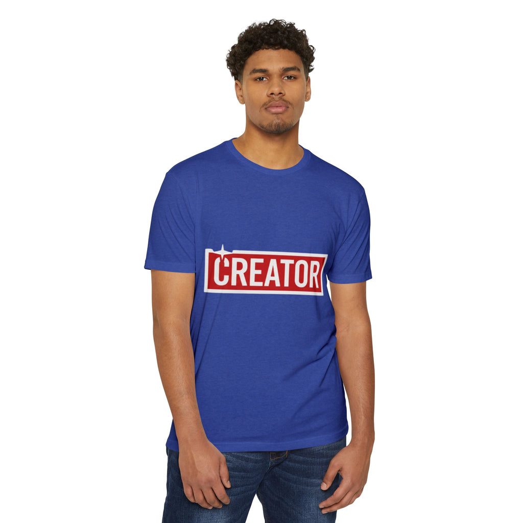 Creator Graphic T-Shirt — Bold Red Box Logo Tee for Content Creators