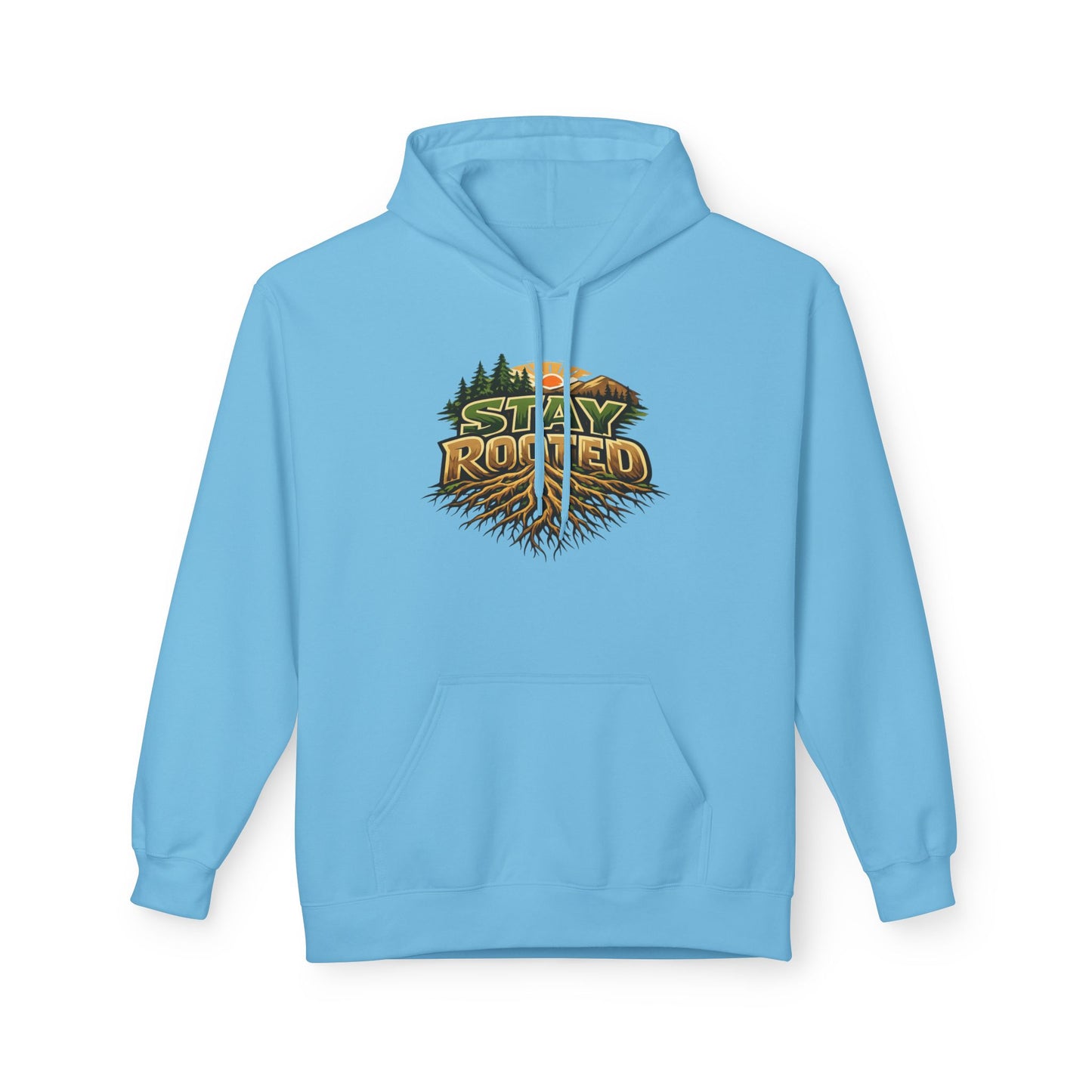 Stay Rooted Hoodie — Forest Nature Graphic Pullover