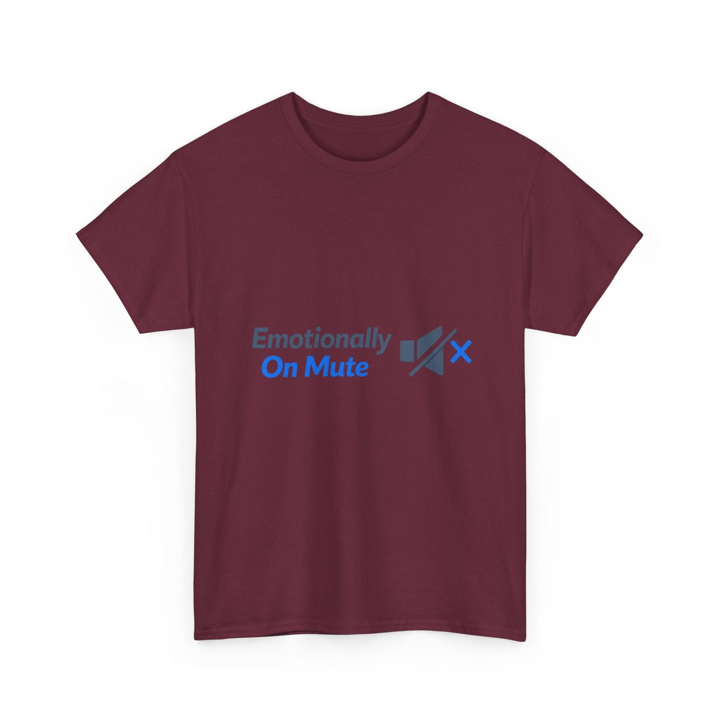 Emotionally On Mute Tee — Funny Social Anxiety Graphic T-Shirt Printify