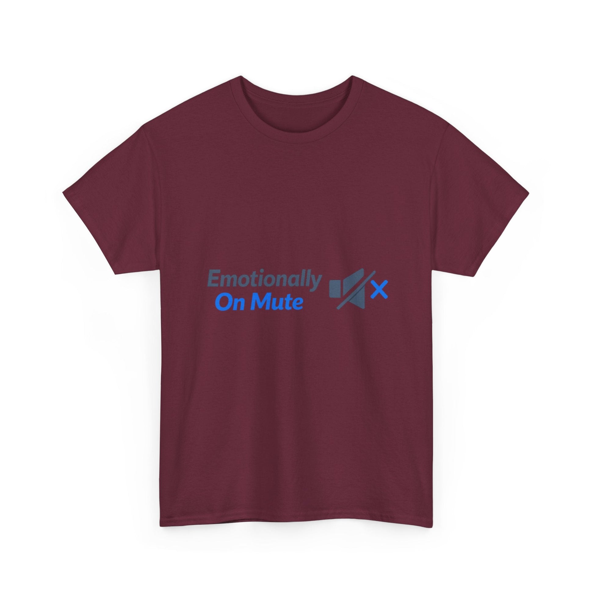 Emotionally On Mute Tee — Funny Social Anxiety Graphic T-Shirt Printify