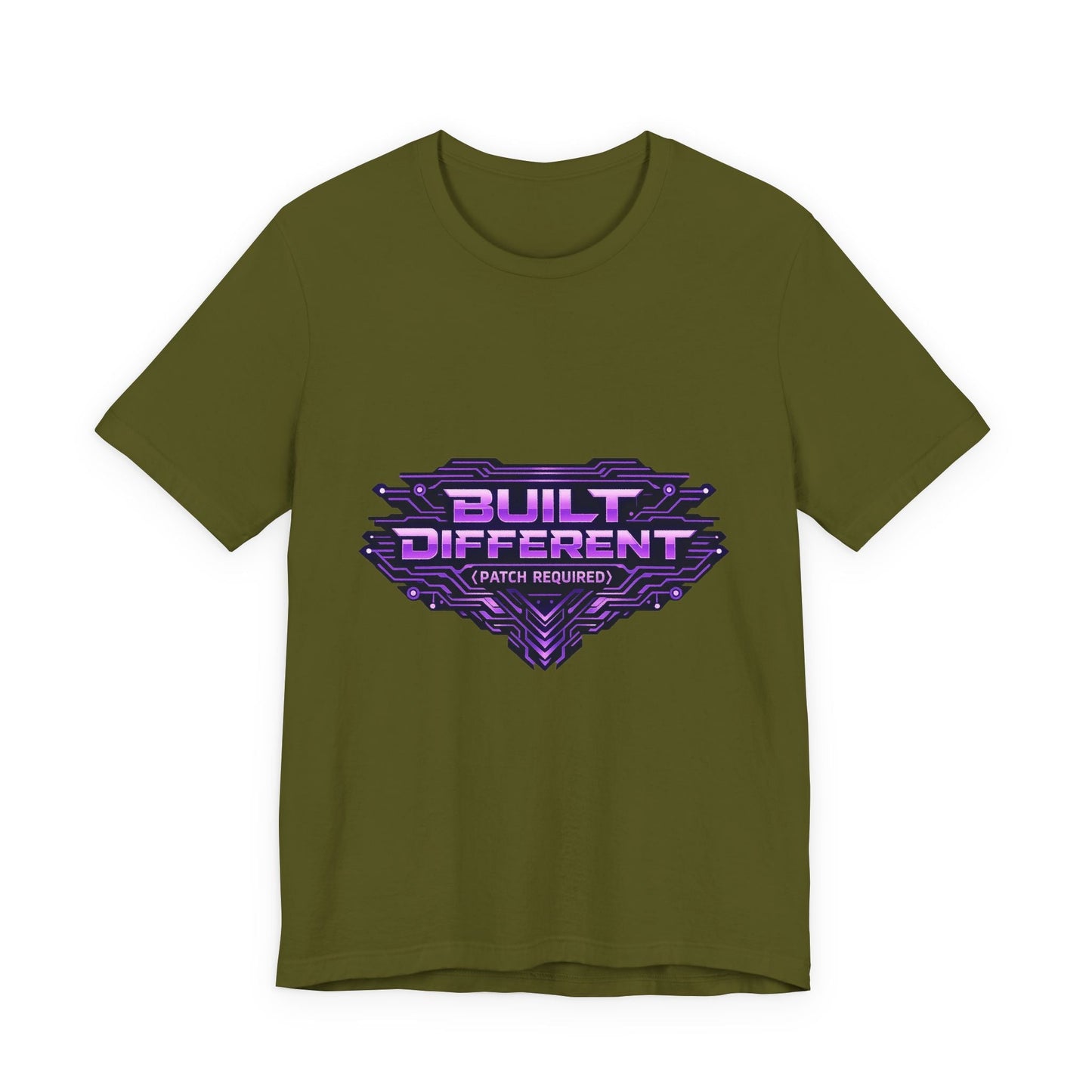 Built Different Tee — Retro Purple Gaming Graphic T-Shirt Printify