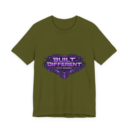 Built Different Tee — Retro Purple Gaming Graphic T-Shirt Printify