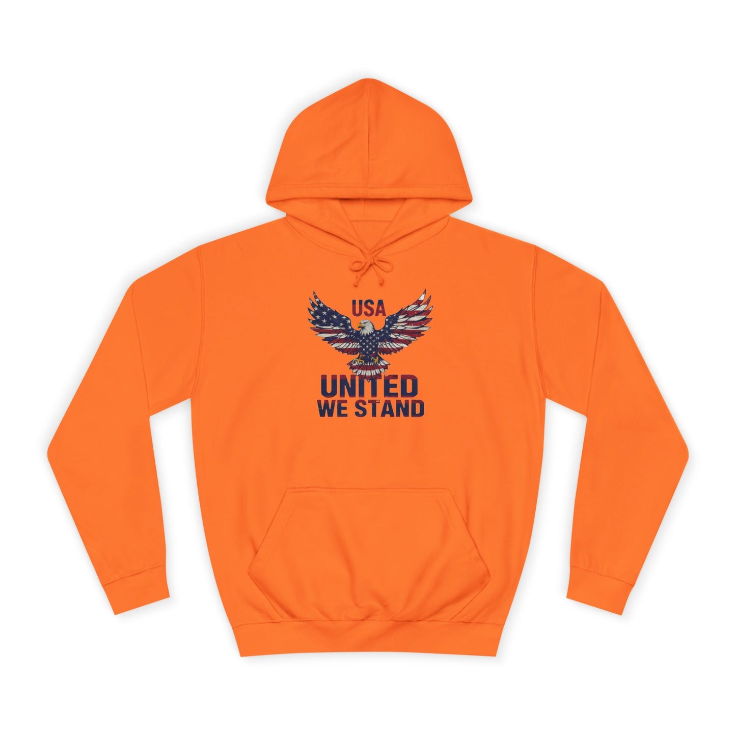 Patriotic Eagle Hoodie – Unisex USA “United We Stand” American Flag Graphic Printify