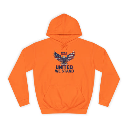 Patriotic Eagle Hoodie – Unisex USA “United We Stand” American Flag Graphic Printify