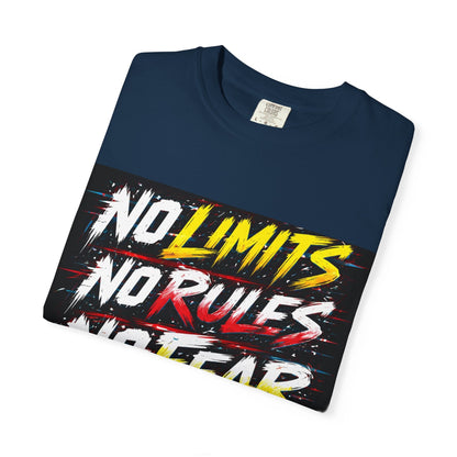 No Limits No Rules No Fear Graphic T-Shirt Printify