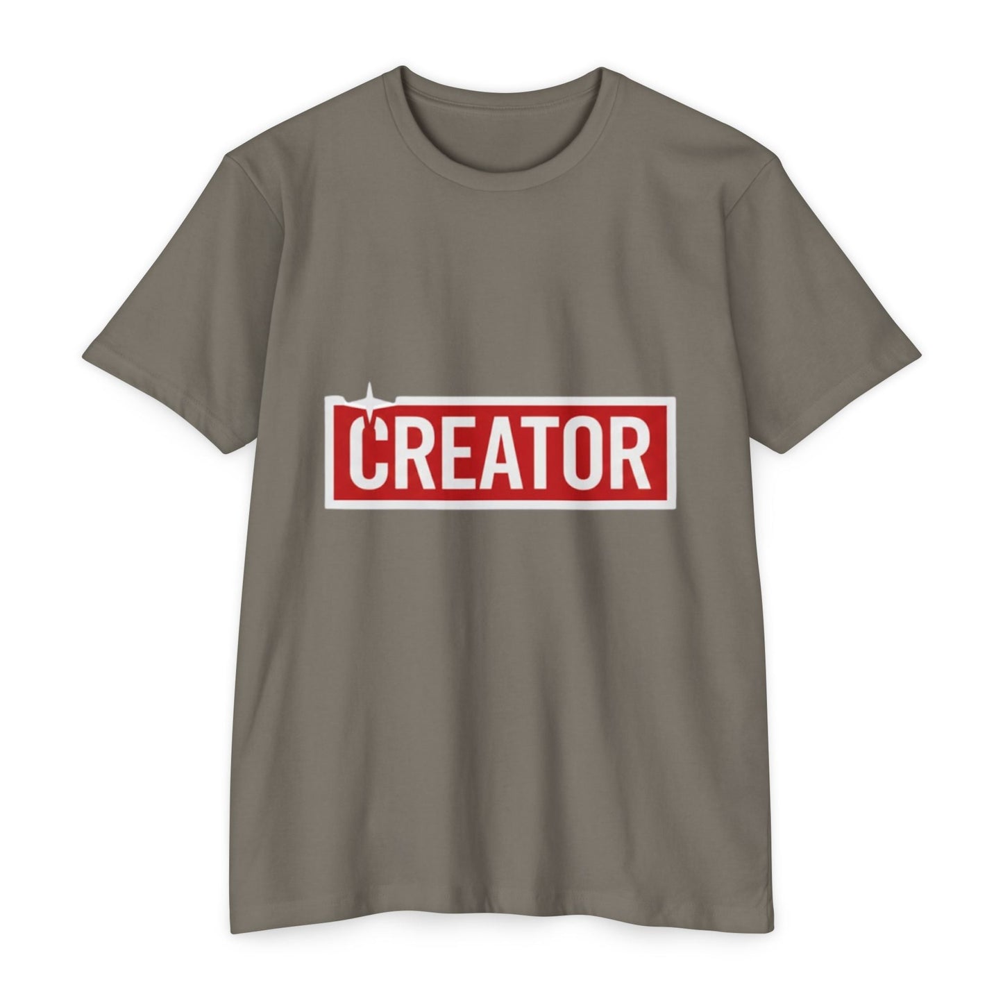 Creator Graphic T-Shirt for Men – Bold Red Box Logo Tee for Content Creators Printify