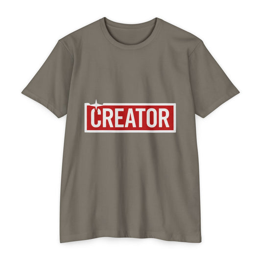 Creator Graphic T-Shirt for Men – Bold Red Box Logo Tee for Content Creators