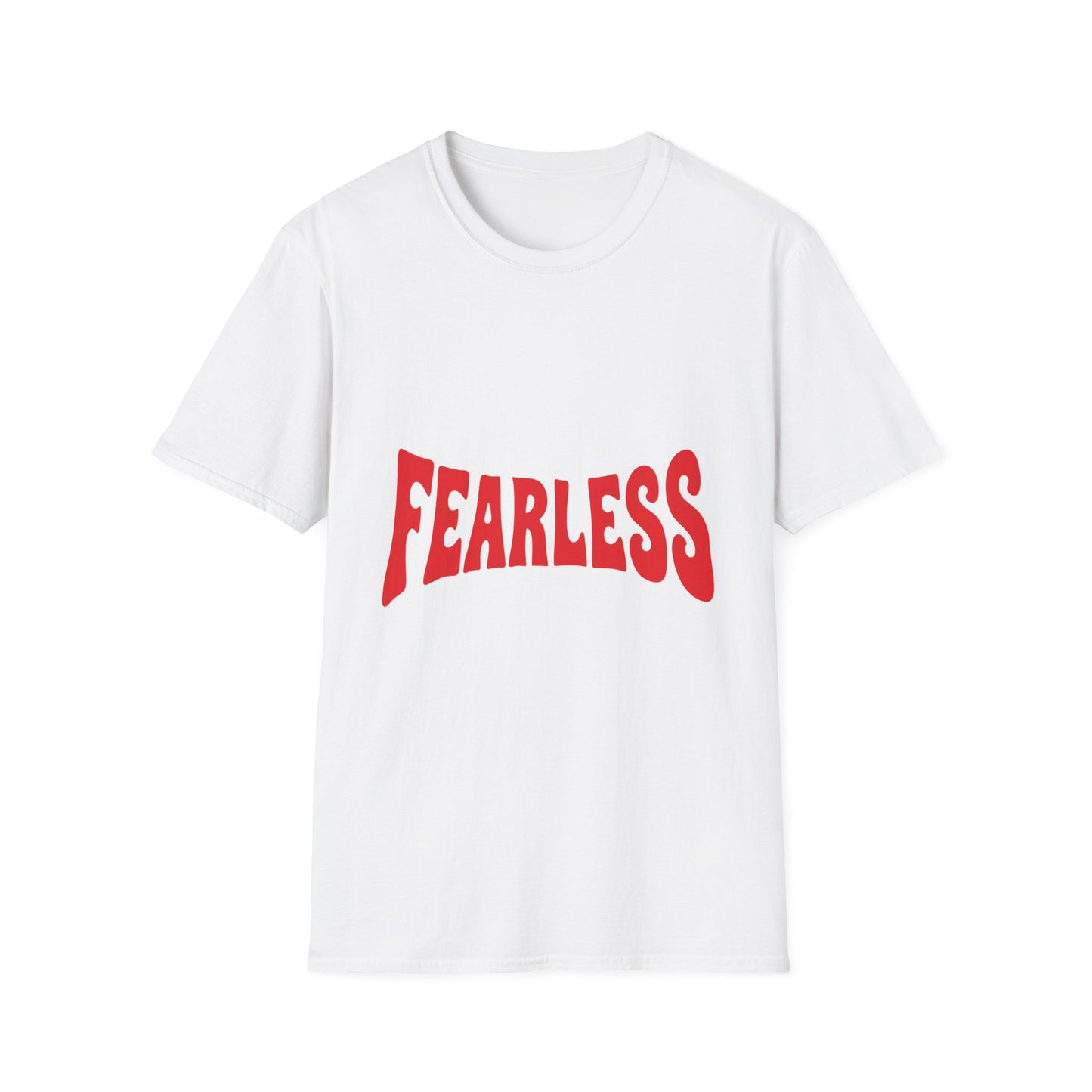 Fearless Graphic T-Shirt — Bold Red Typography Tee
