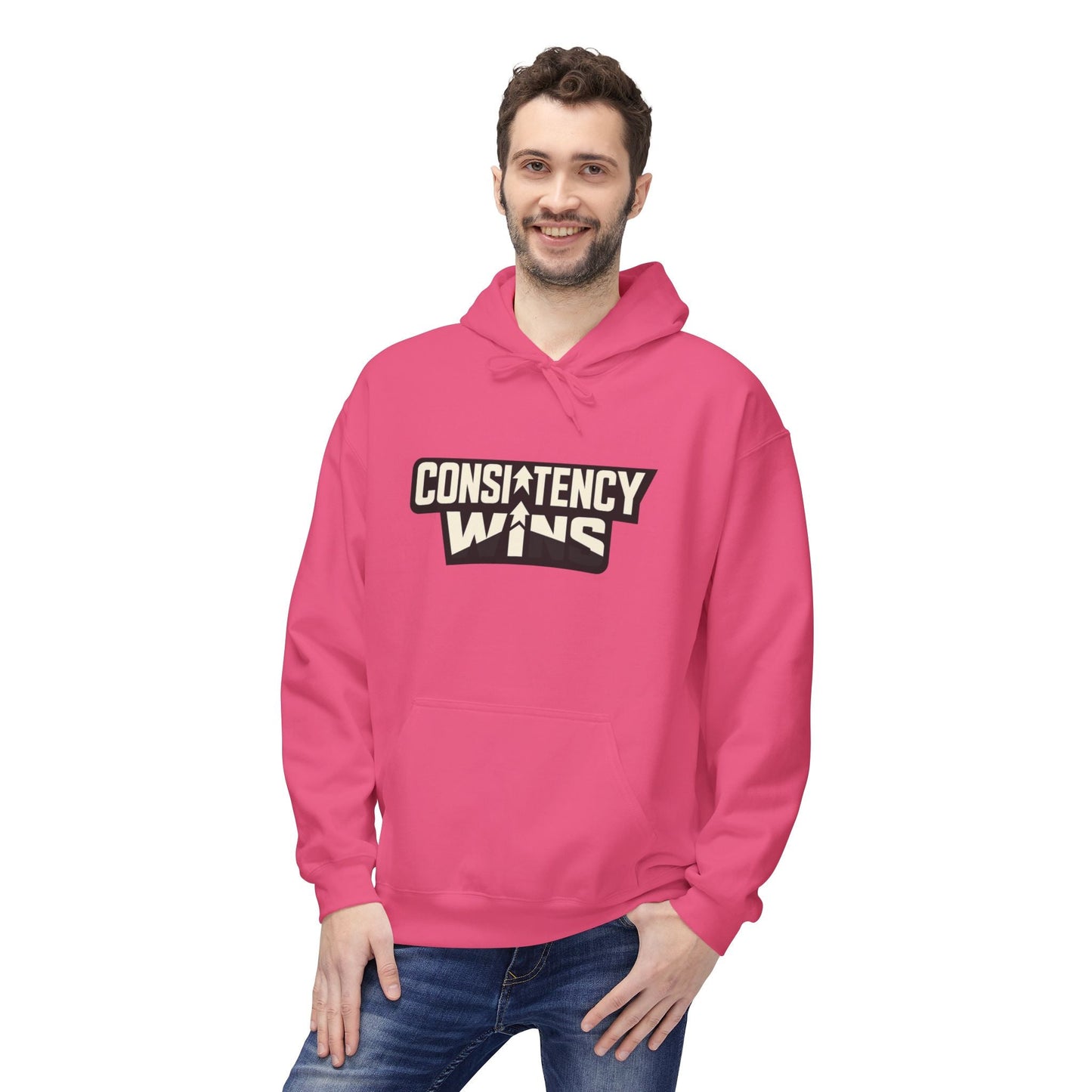 Consistency Wins Hoodie — Motivational Graphic Pullover Printify