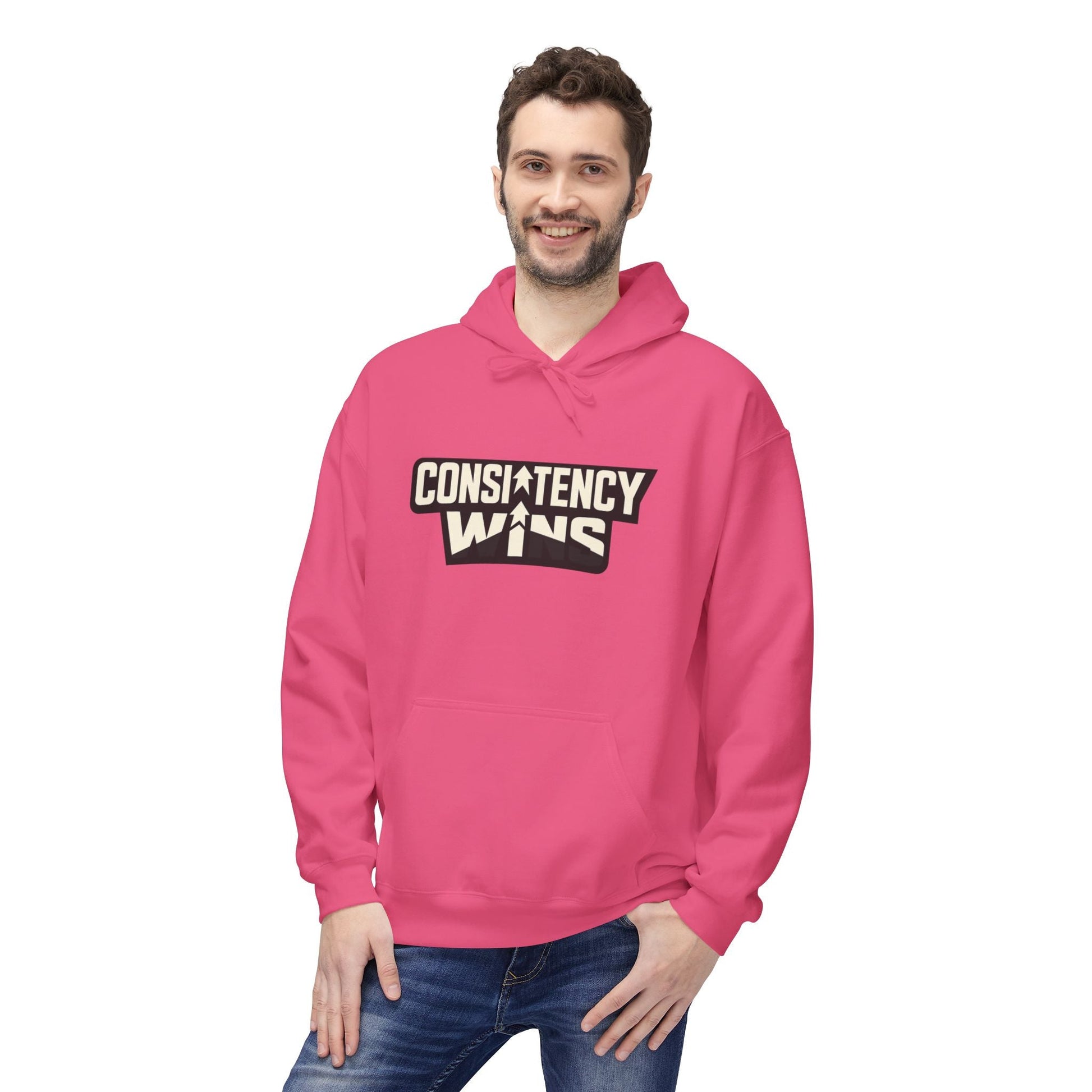 Consistency Wins Hoodie — Motivational Graphic Pullover Printify