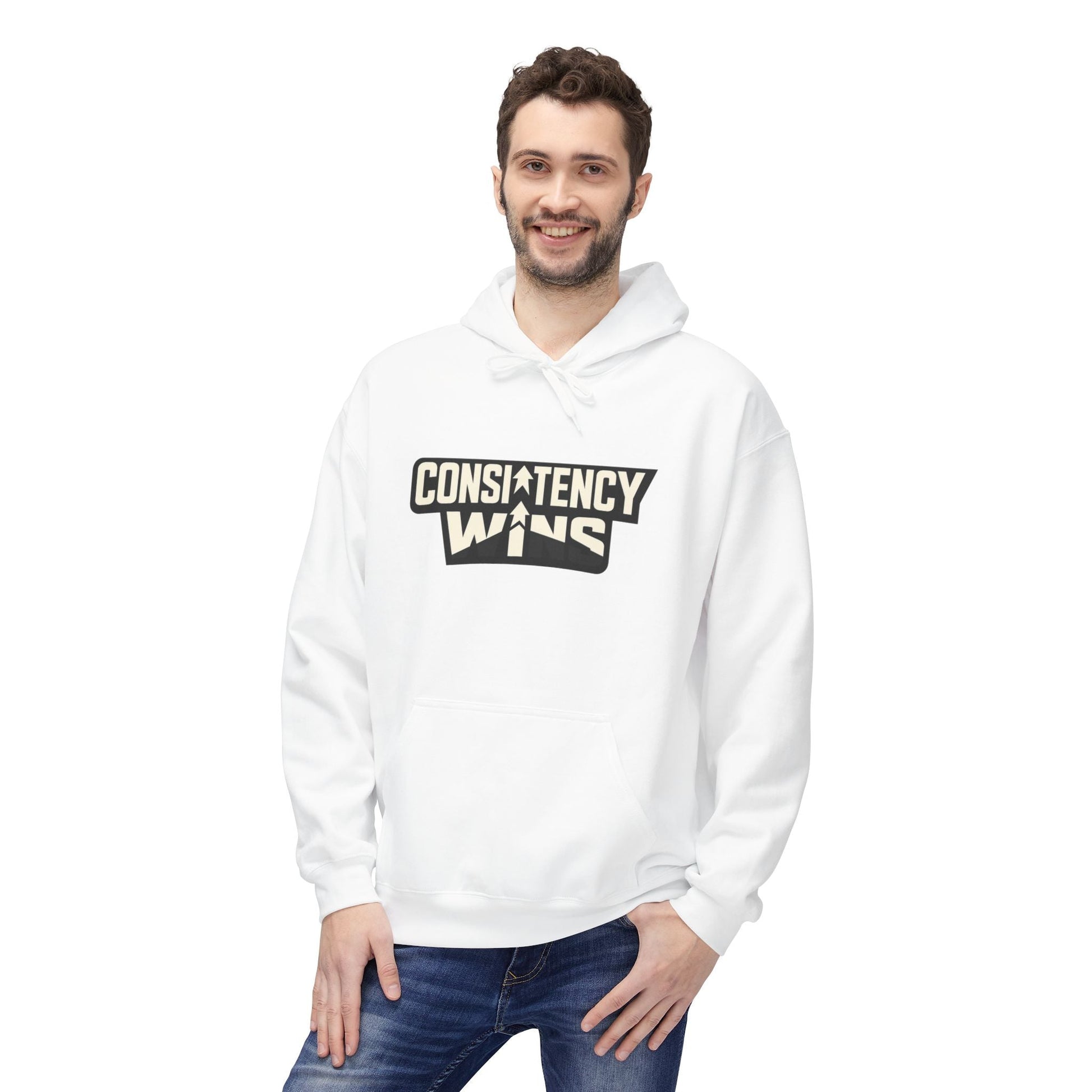 Consistency Wins Hoodie — Motivational Graphic Pullover Printify