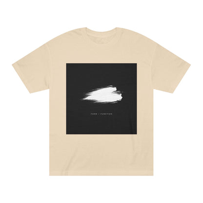 Abstract Brushstroke Tee — Minimal Black Square Design Printify