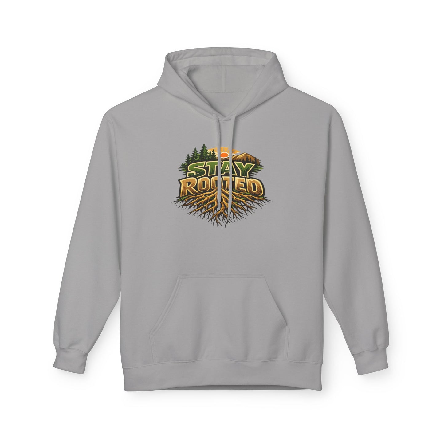 Stay Rooted Hoodie — Forest Nature Graphic Pullover