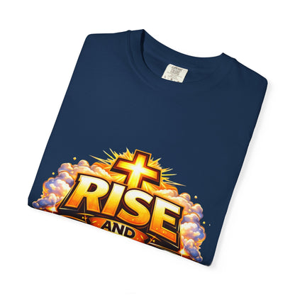 Rise and Shine Christian T-Shirt for Men – Inspirational Graphic Tee Printify