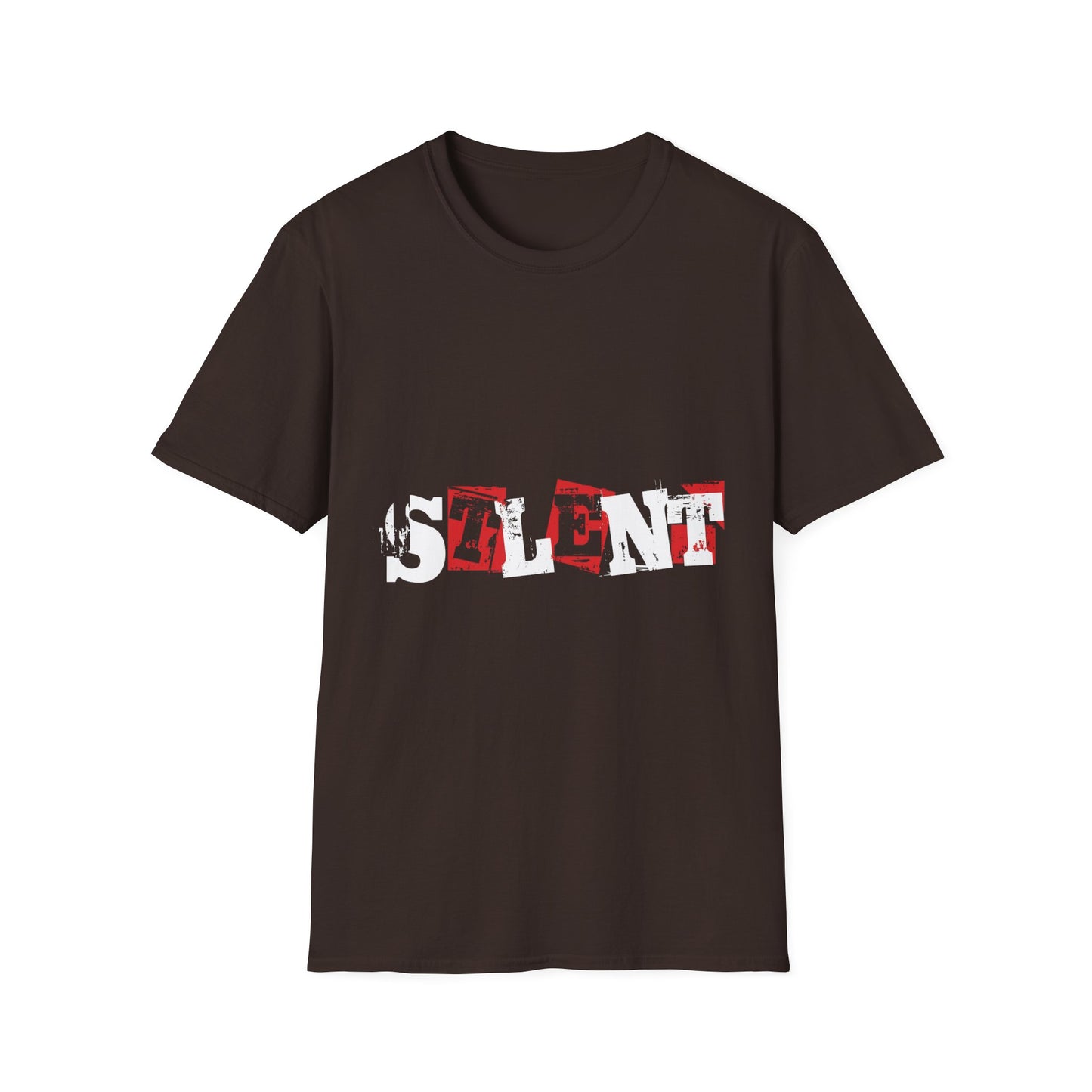 T-Shirt “LEFT” Red Distressed Block Letter Graphic — Vintage Stamped Tee