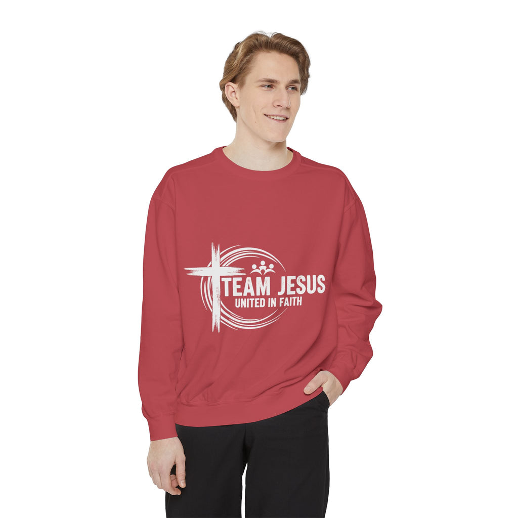 Team Jesus Crewneck Sweatshirt — Faith-Based Christian Graphic Pullover