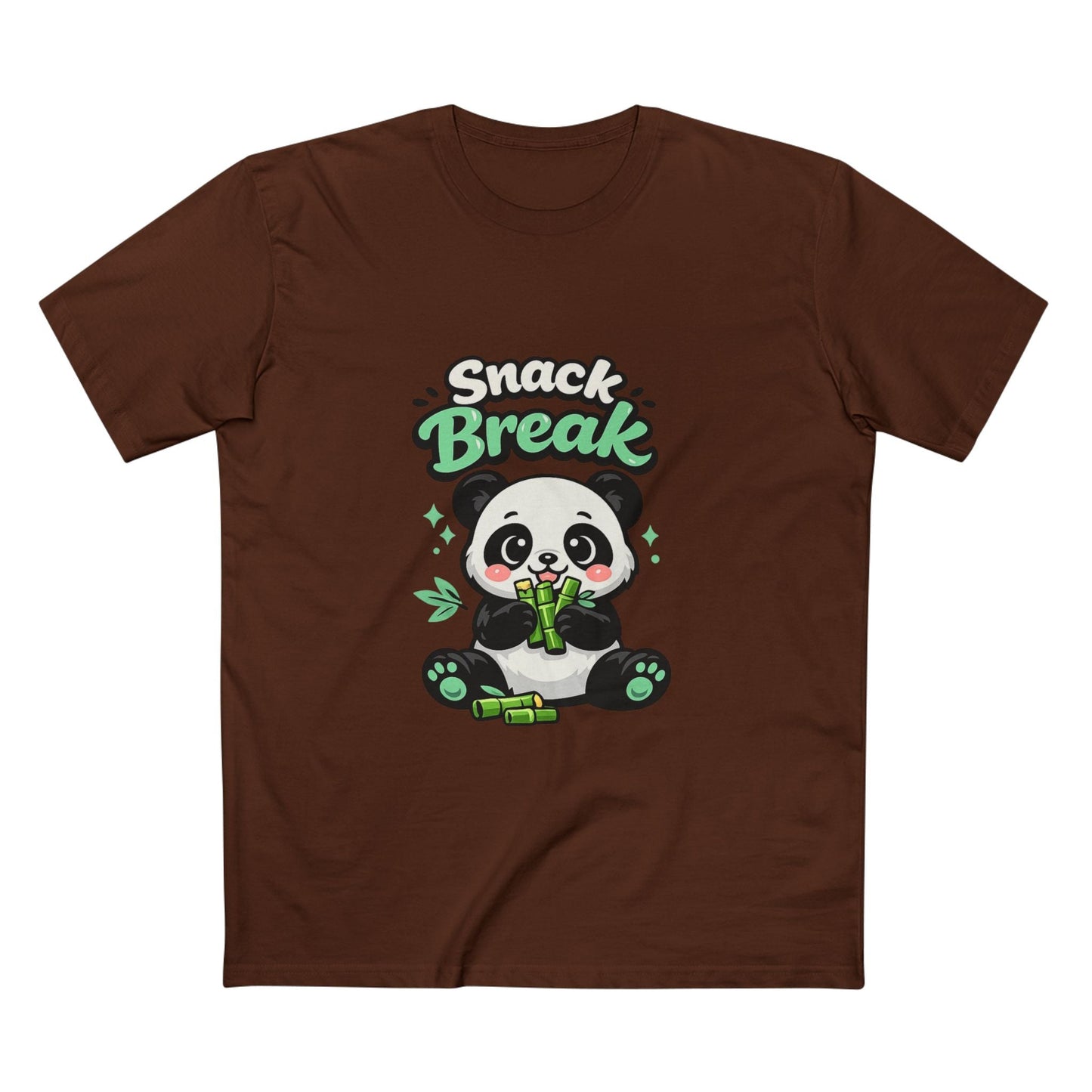 Snack Break Panda T-Shirt — Cute Panda Eating Bamboo Graphic Tee Printify