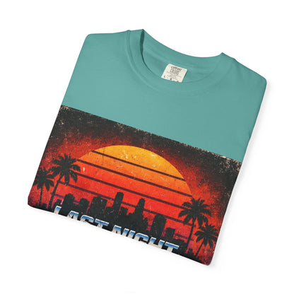 Last Night City T-Shirt — Retro Sunset Miami Vaporwave Tee Printify