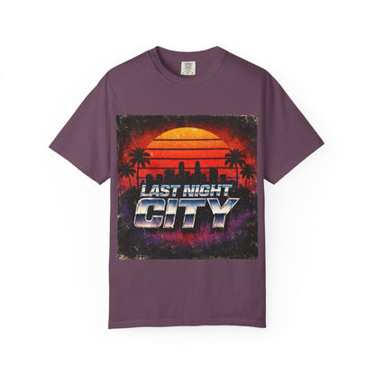 Last Night City T-Shirt — Retro Sunset Miami Vaporwave Tee Printify
