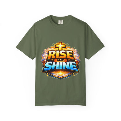 Rise and Shine Christian T-Shirt for Men – Inspirational Graphic Tee Printify