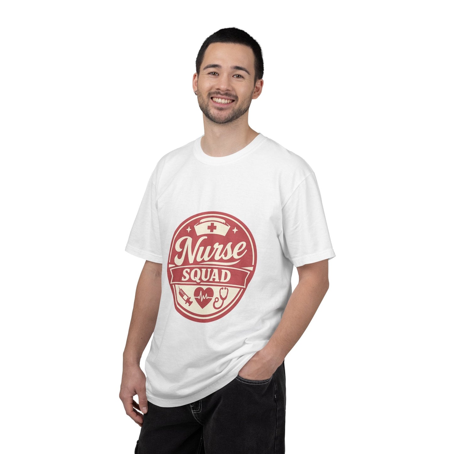 Nurse Squad T-Shirt — Retro Medical Badge Tee for Nurses & Healthcare Teams Printify