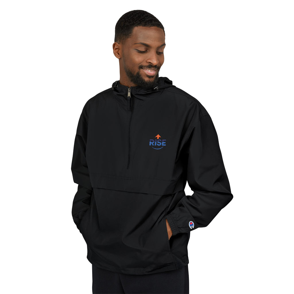 Packable Anorak Jacket – Lightweight Hooded Windbreaker with Small Chest Graphic