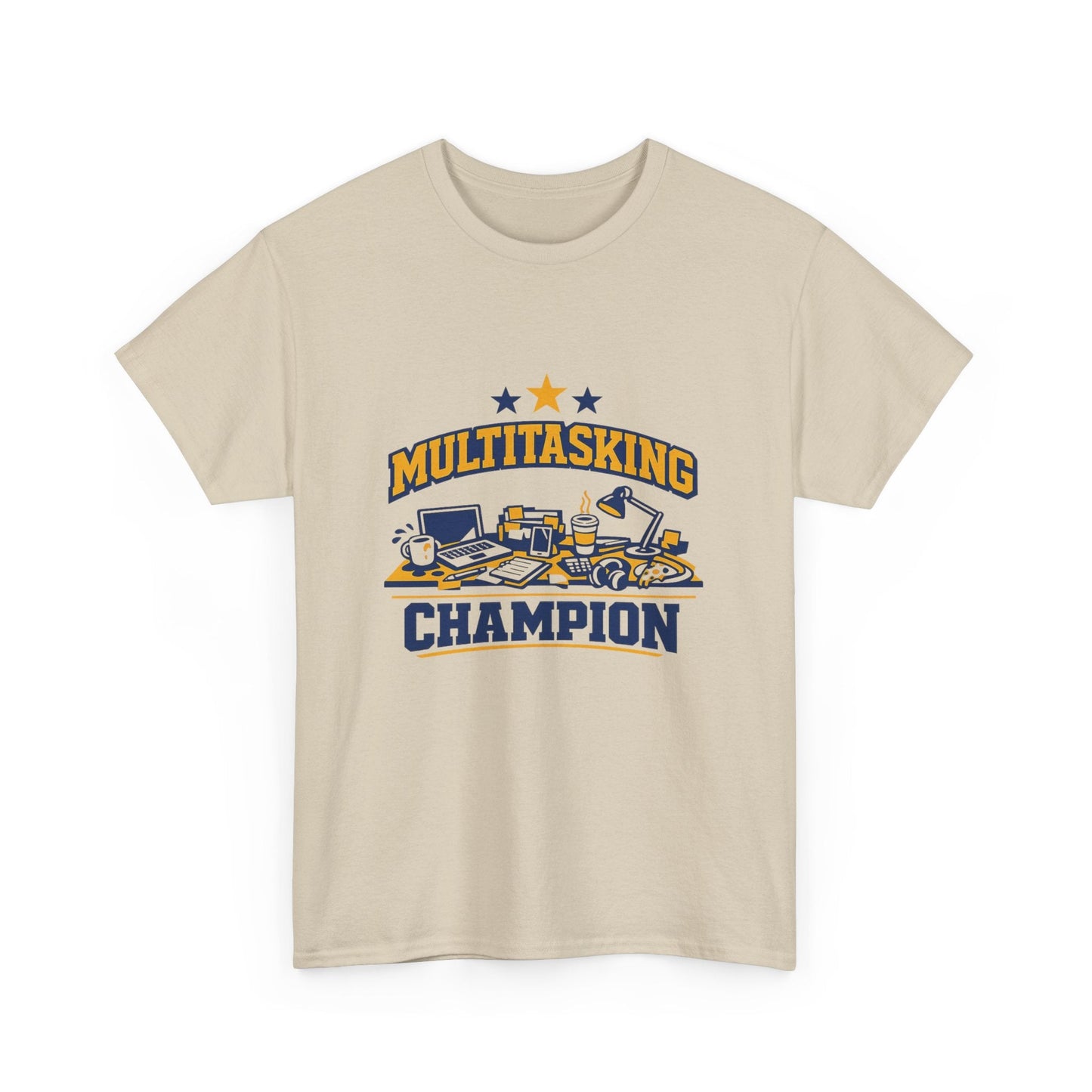 Multitasking Champion Tee — Funny Work From Home Gift Shirt Printify