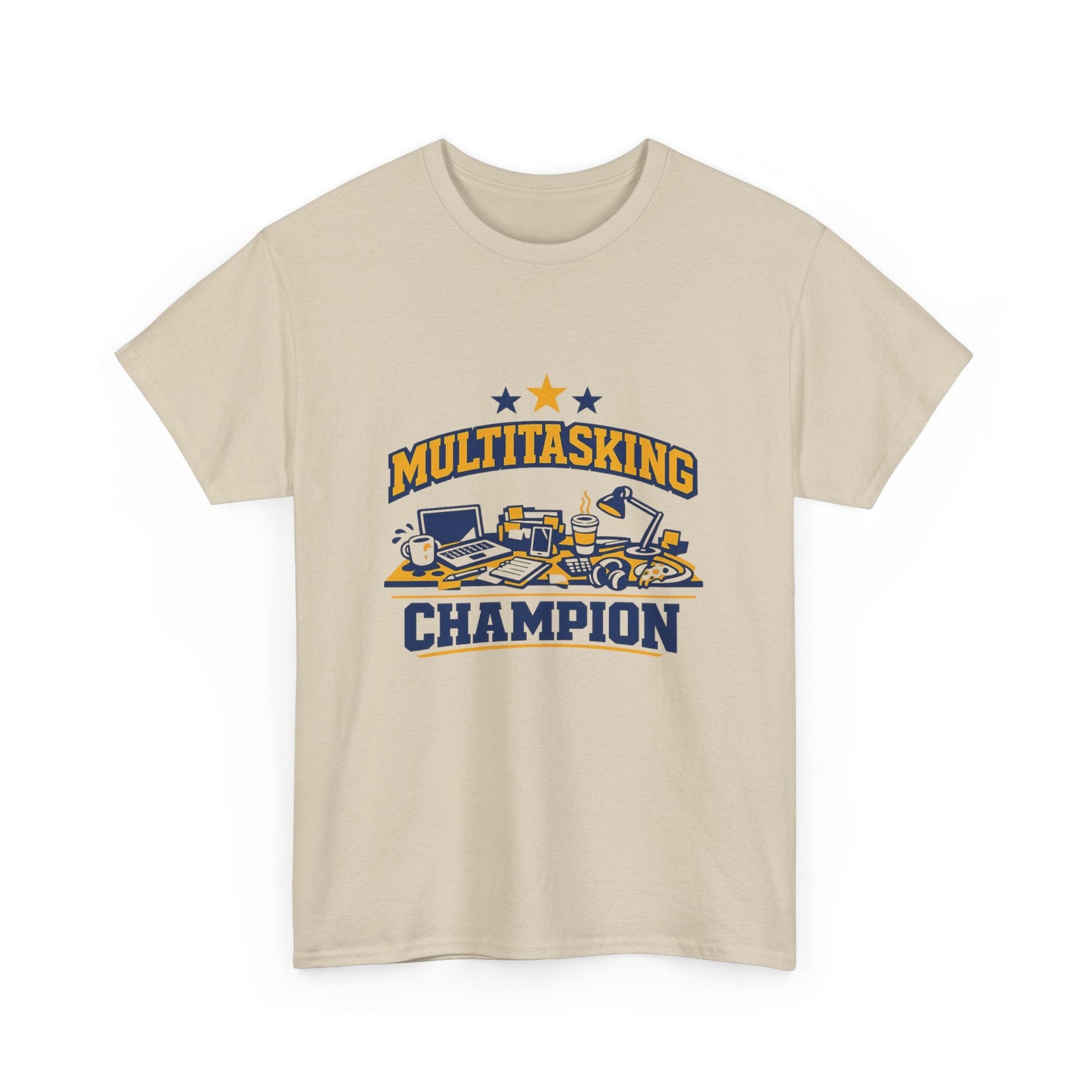 Multitasking Champion Tee — Funny Work From Home Gift Shirt Printify