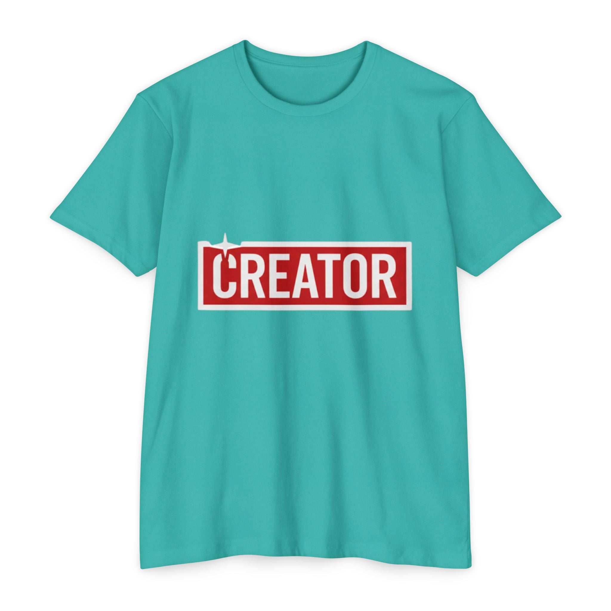 Creator Graphic T-Shirt — Bold Red Box Logo Tee for Content Creators