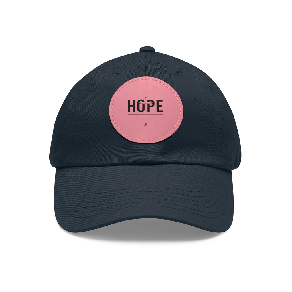 Dad Hat — Round Leather Patch 'HOPE' Cap
